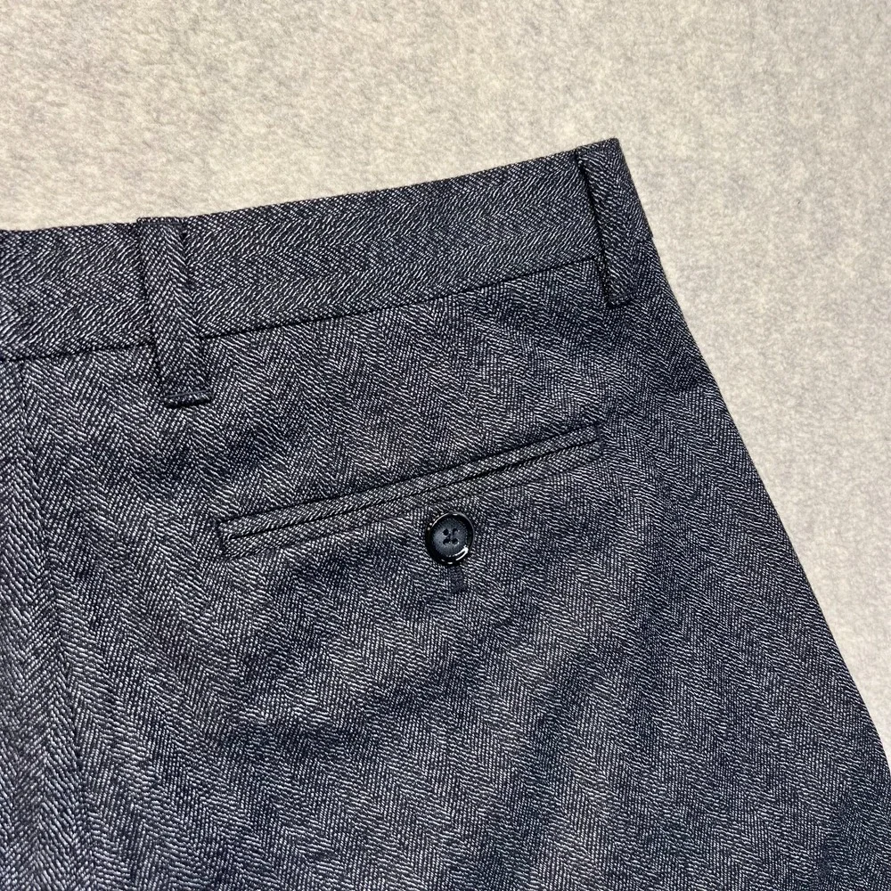 Ted Baker London Mens Western Dress Pants Gray Slim Wool Blend Slash Pockets 32R - Picture 9 of 12